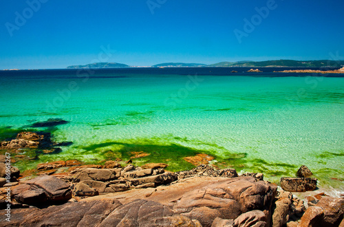 Beach in Galicia, Spain in ...