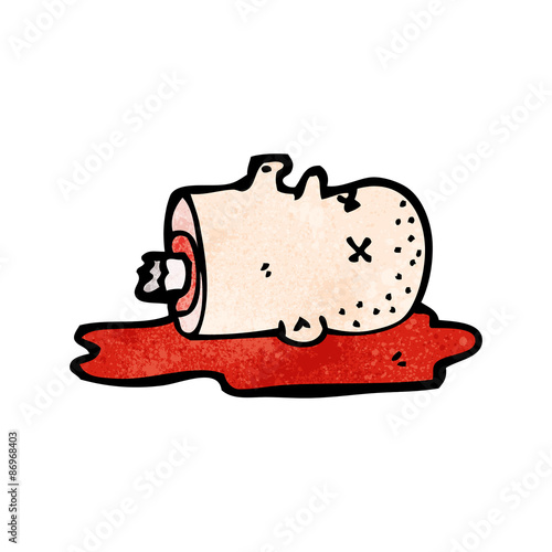 cartoon severed head