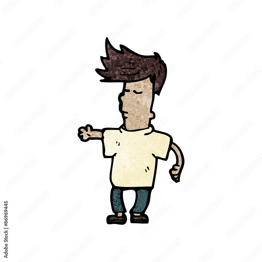 cartoon boy with fashionable hairstyle cartoon boy with fashionable hairstyle