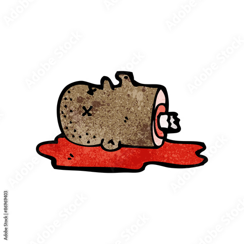 gross severed head cartoon