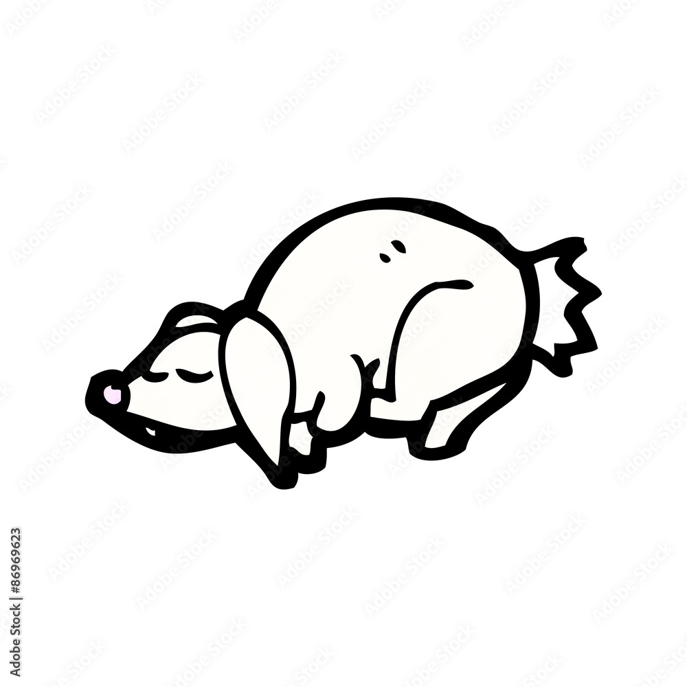 Fototapeta premium cartoon white rabbit