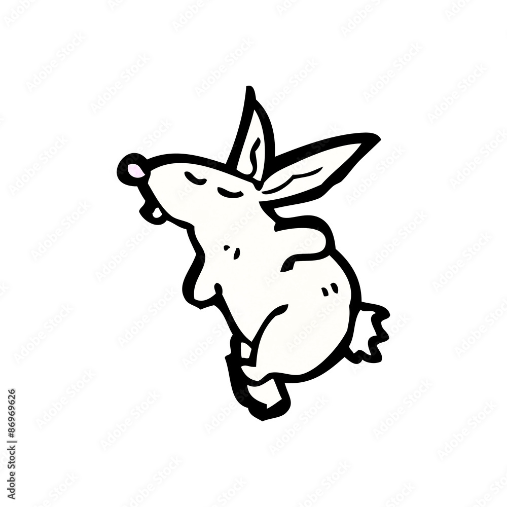 Fototapeta premium cartoon white rabbit