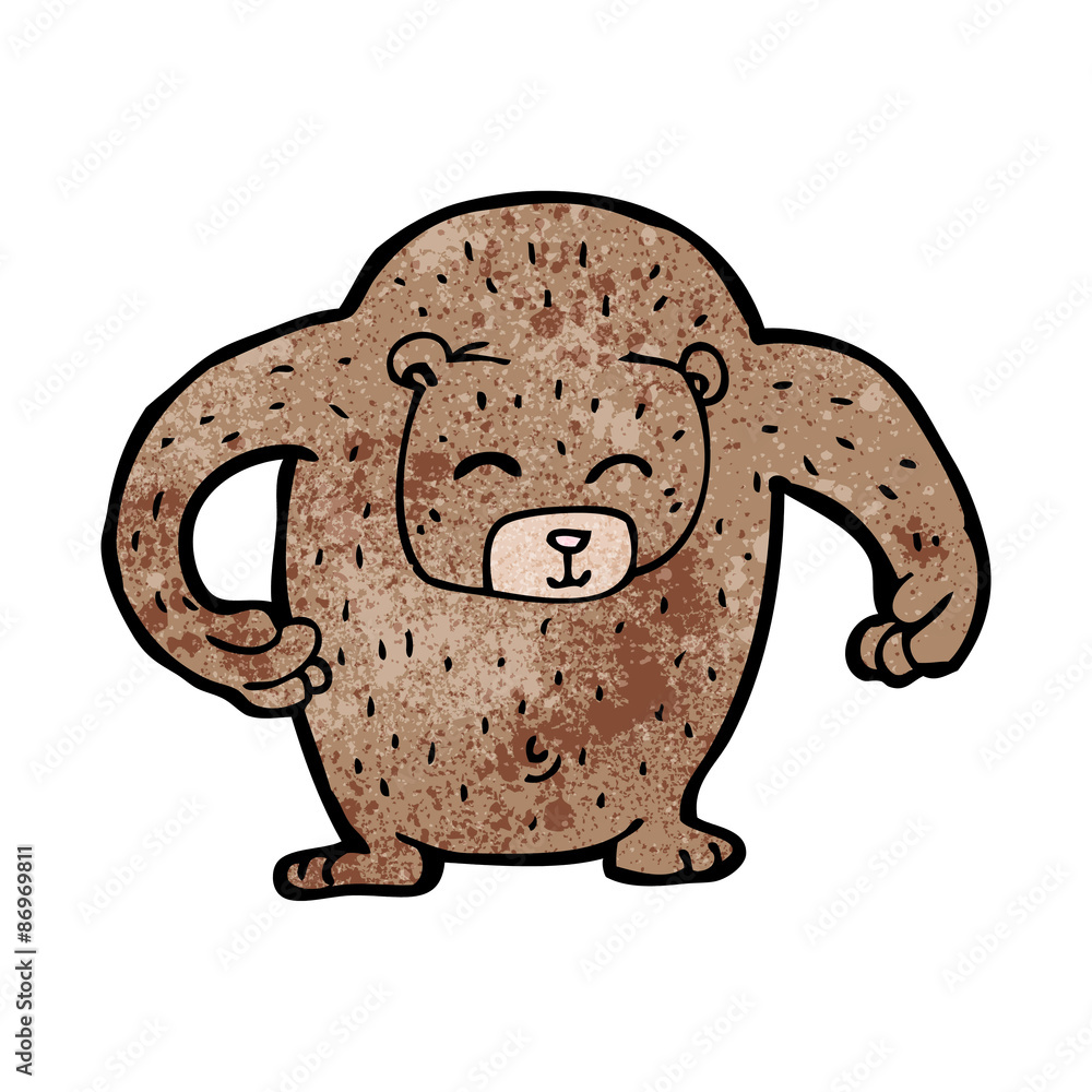 Obraz premium funny cartoon bear