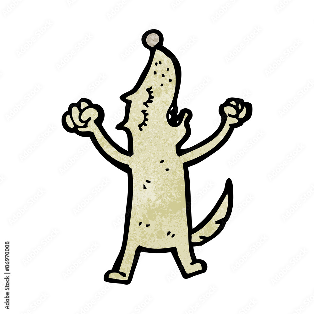 Naklejka premium cartoon dancing dog