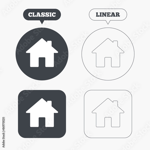 Home sign icon. Main page button. Navigation © blankstock