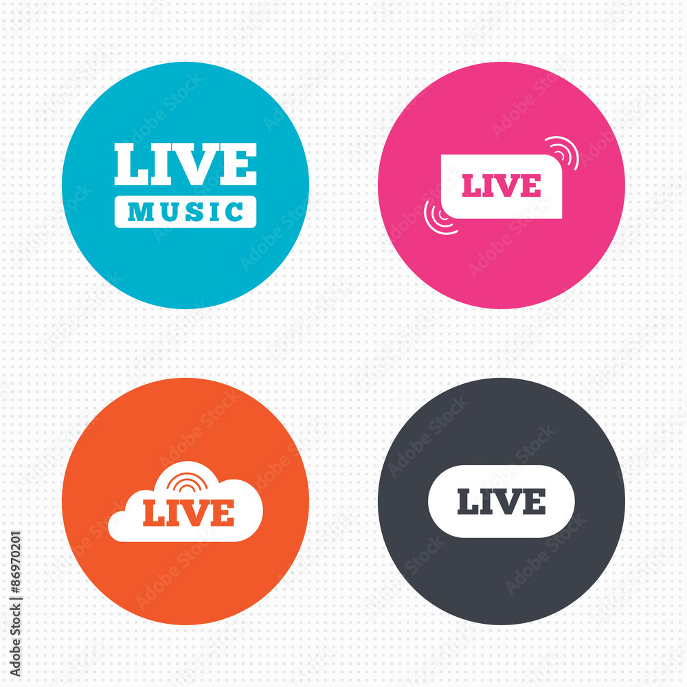 Live music icons. Karaoke or On air stream.