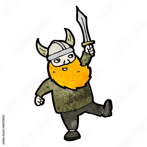 cartoon viking man