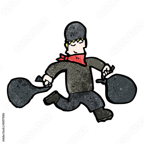 cartoon bank robber