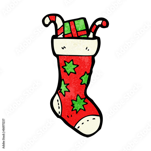 cartoon christmas stocking