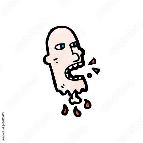 cartoon severed head