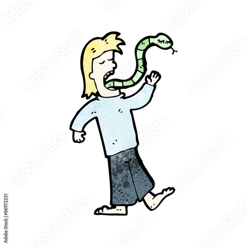 cartoon man telling lies