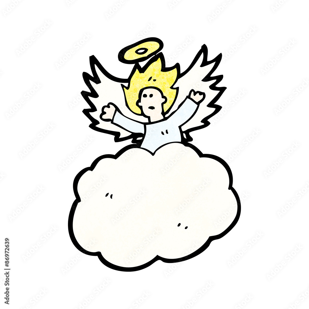 cartoon angel old cloud cartoon angel old cloud