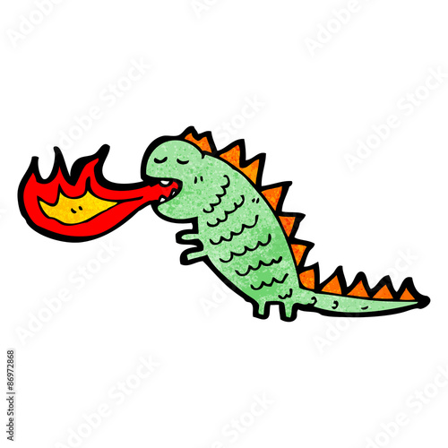 fire breathing monster cartoon