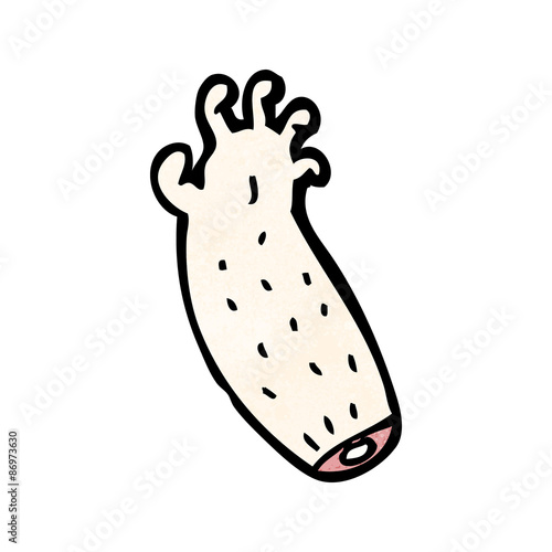 gross severed arm cartoon