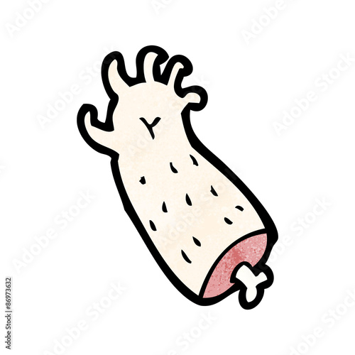gross severed arm cartoon