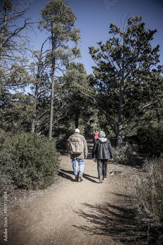 Hikers on a trail