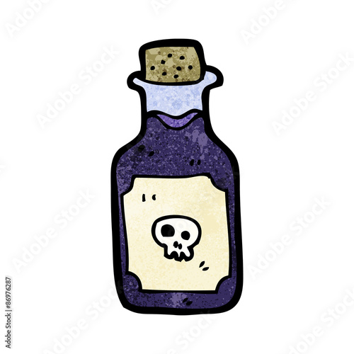 cartoon poison bottle