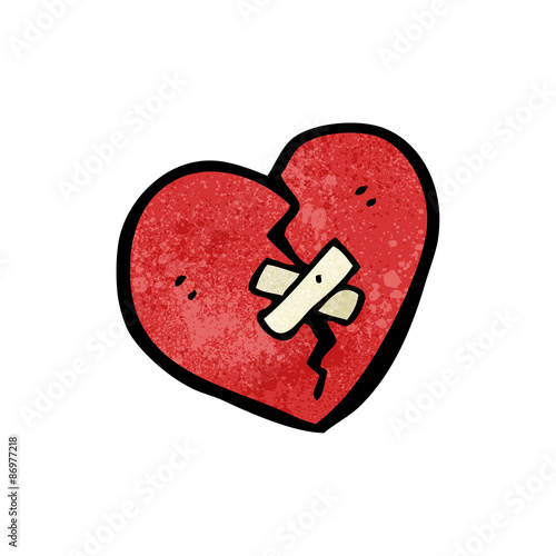 cartoon broken heart