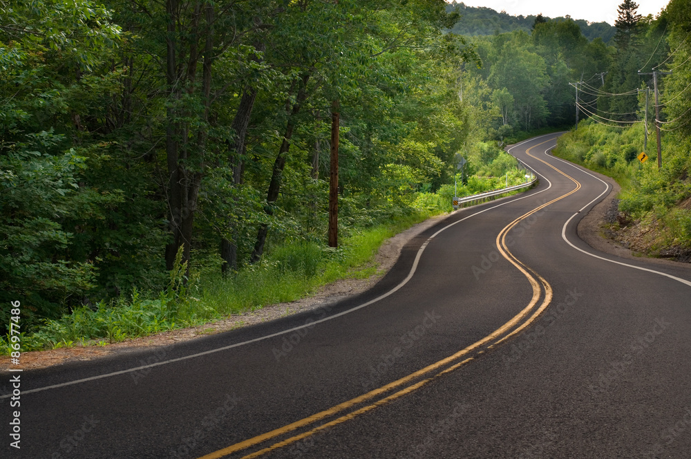 Fototapeta premium Curved Road in the Mountains