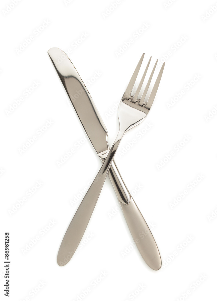 knife and fork isolated on white knife and fork isolated on white