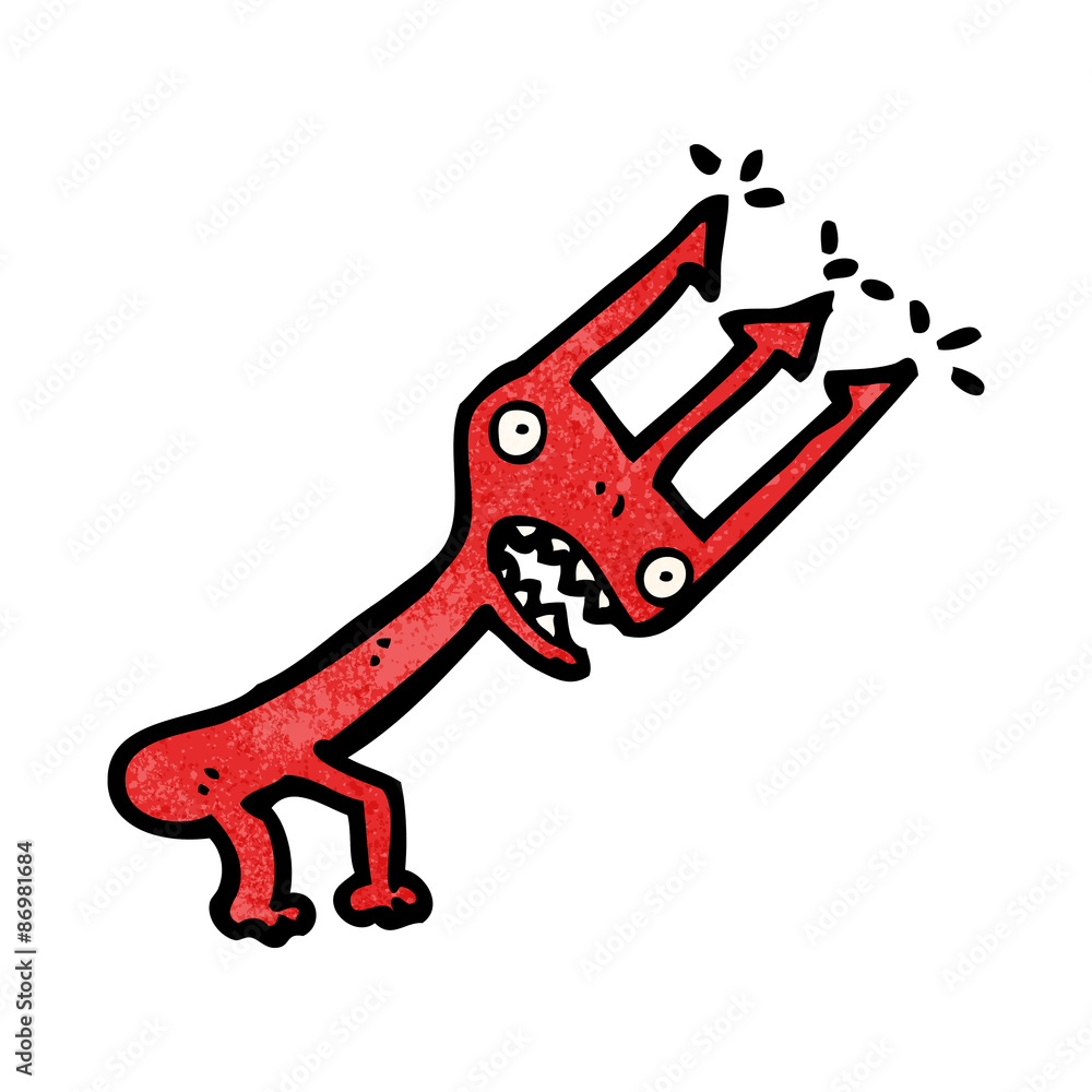 cartoon devil's pitchfork cartoon devil's pitchfork