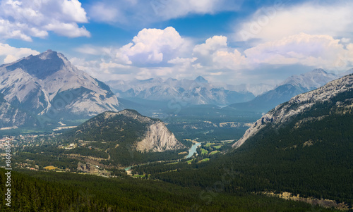 mountains with blue sky