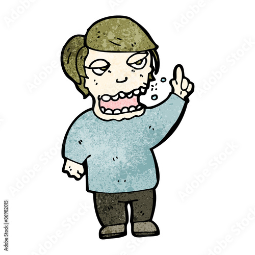 cartoon burping man