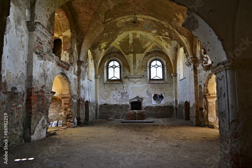 Church ruins St. Barbora in west Czechia