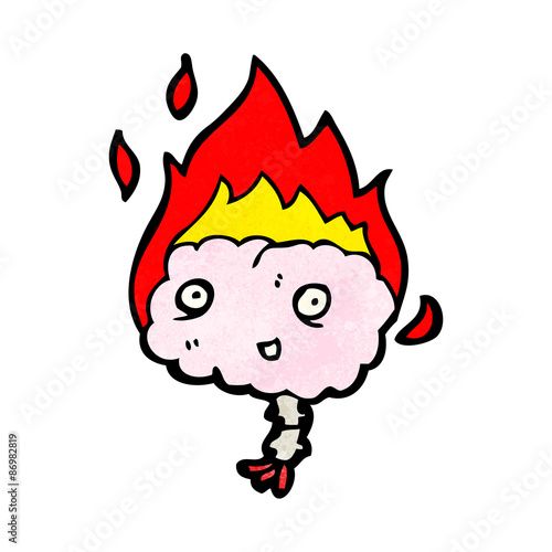 cartoon migraine brain