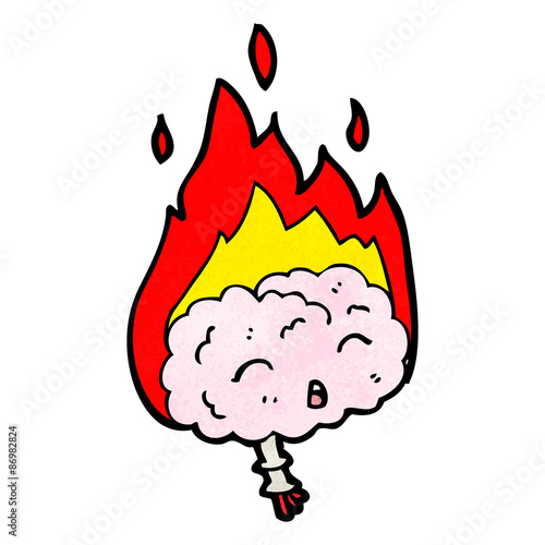 cartoon migraine brain