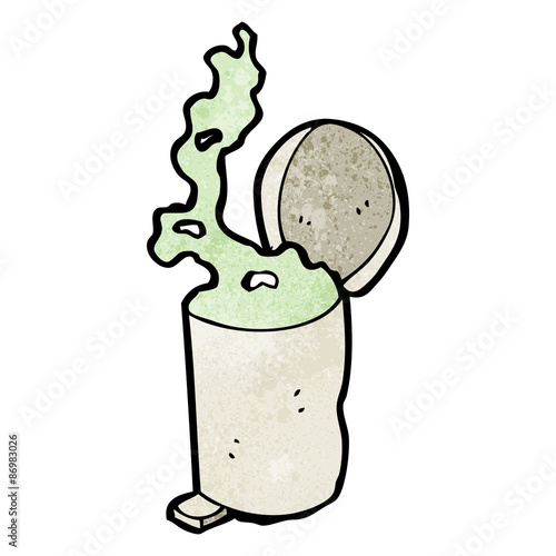 smelly rubbish bin cartoon
