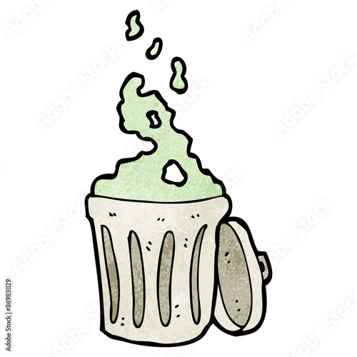 smelly rubbish bin cartoon