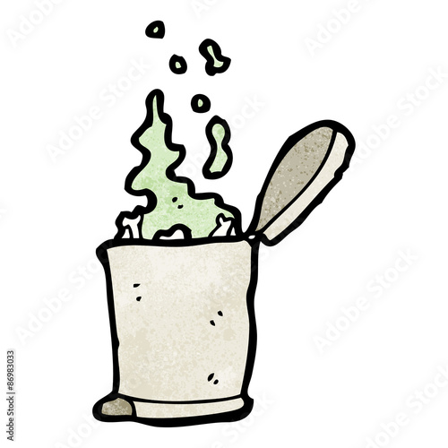 smelly rubbish bin cartoon