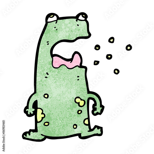 cartoon burping frog
