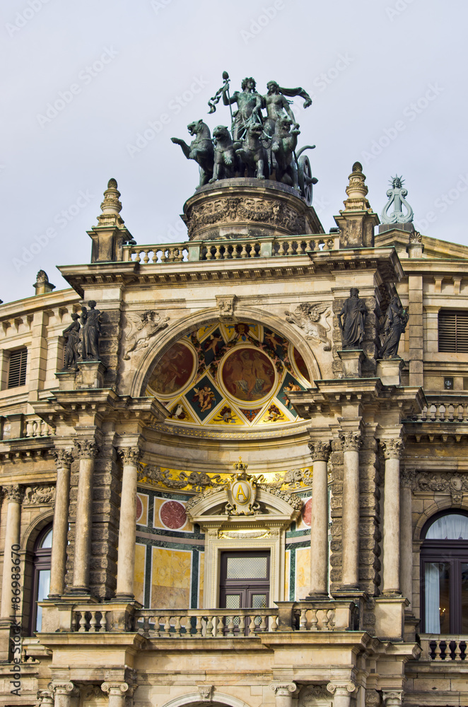 Chariot on opera building - Dresden, Germany