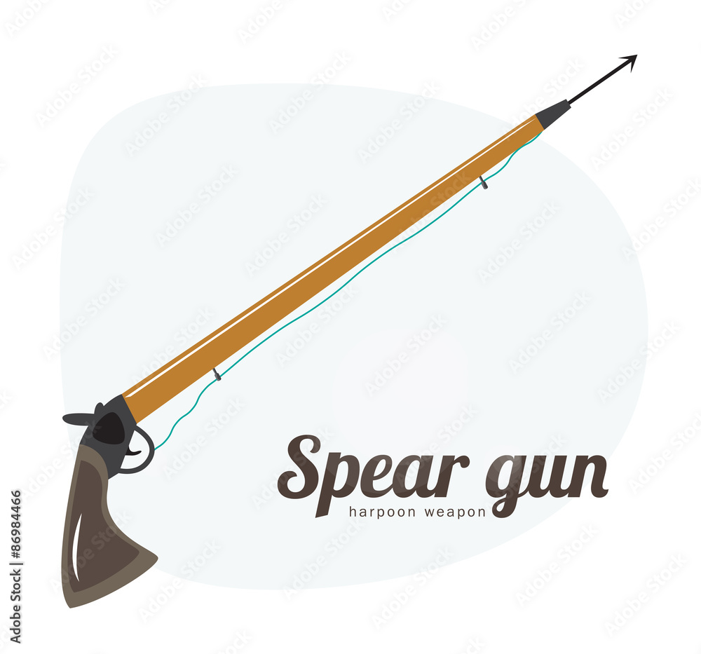 Spear gun harpoon weapon - obrazy, fototapety, plakaty 
