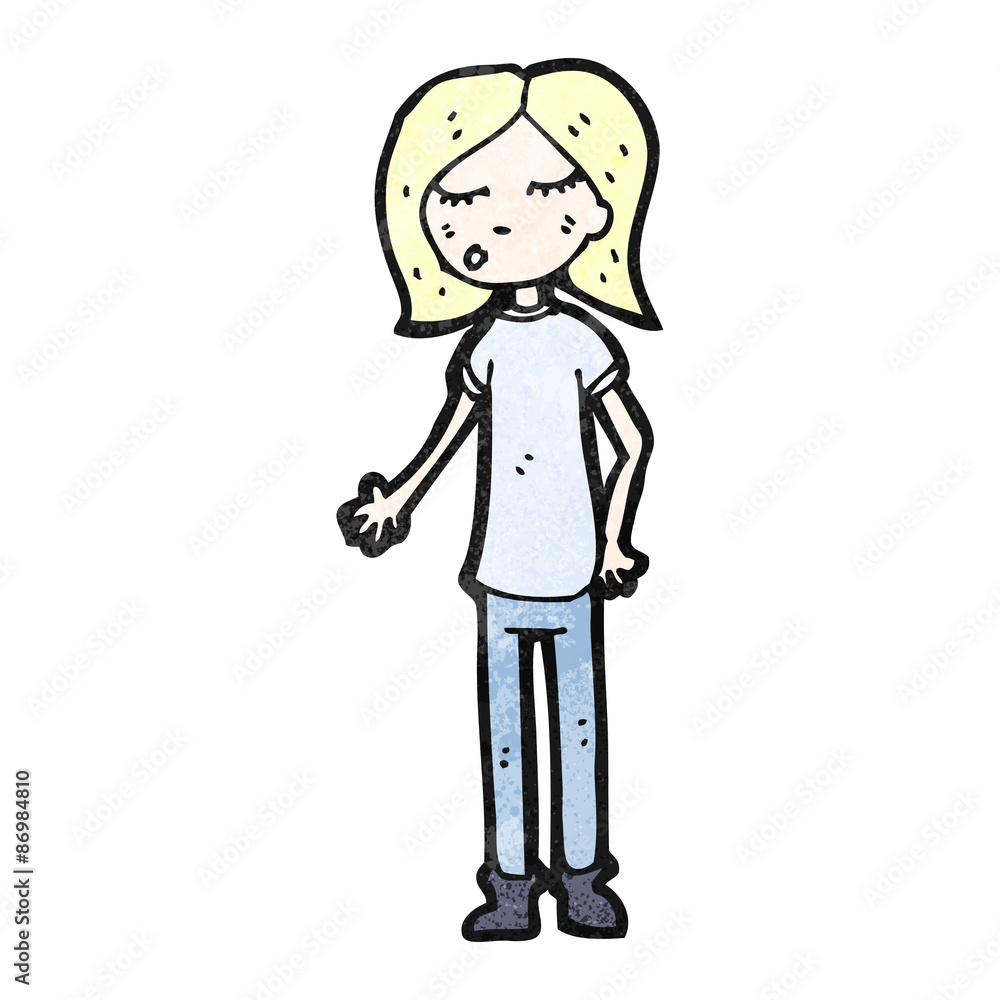 cartoon teenager