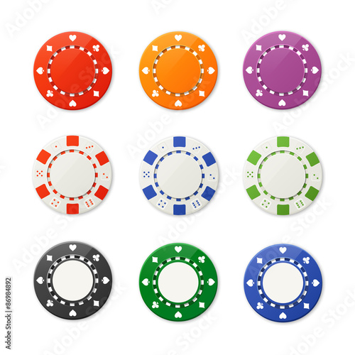 Vector poker chips set