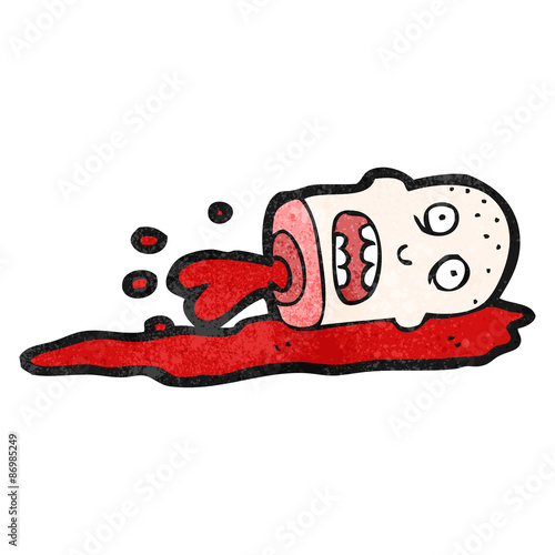 gross severed head cartoon