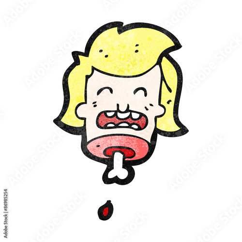 gross severed head cartoon