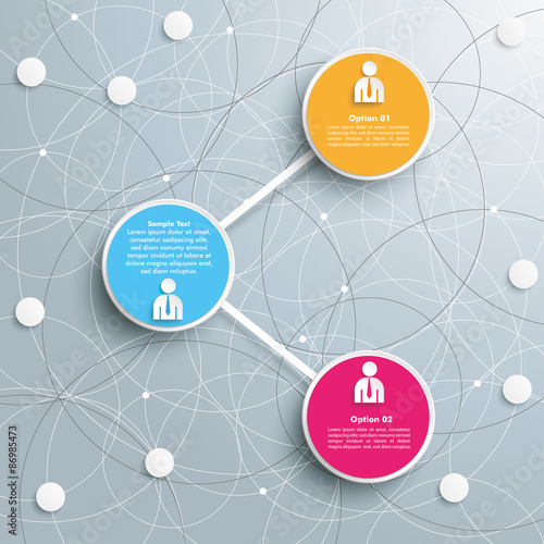 Abstract Circle Connected Businesspeople Infographic