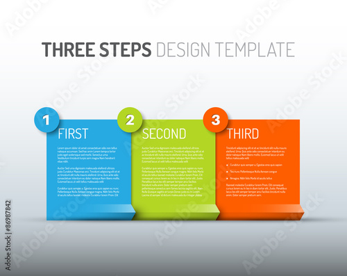 Vector Paper Progress bar / product choice or version template