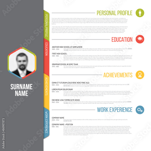 Minimalistic cv resume template