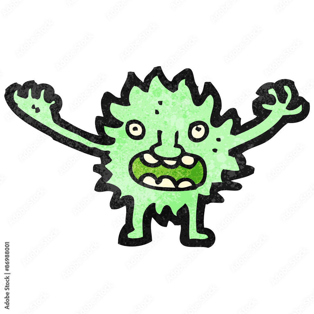 Fototapeta premium cartoon furry little monster