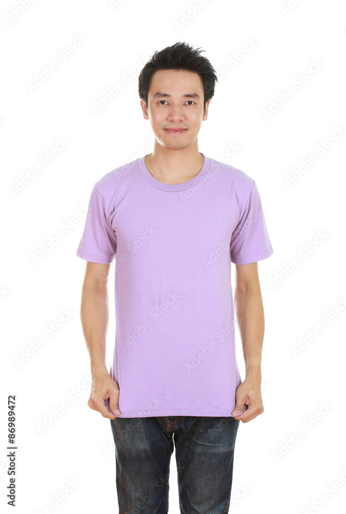 Fototapeta premium man with blank t-shirt