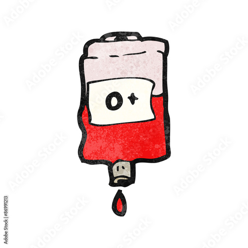 cartoon bag of blood