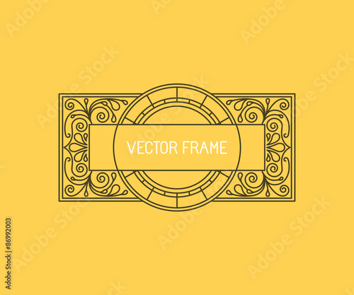 Vector floral frame