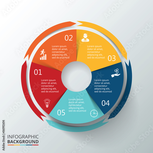 Vector circle infographic.