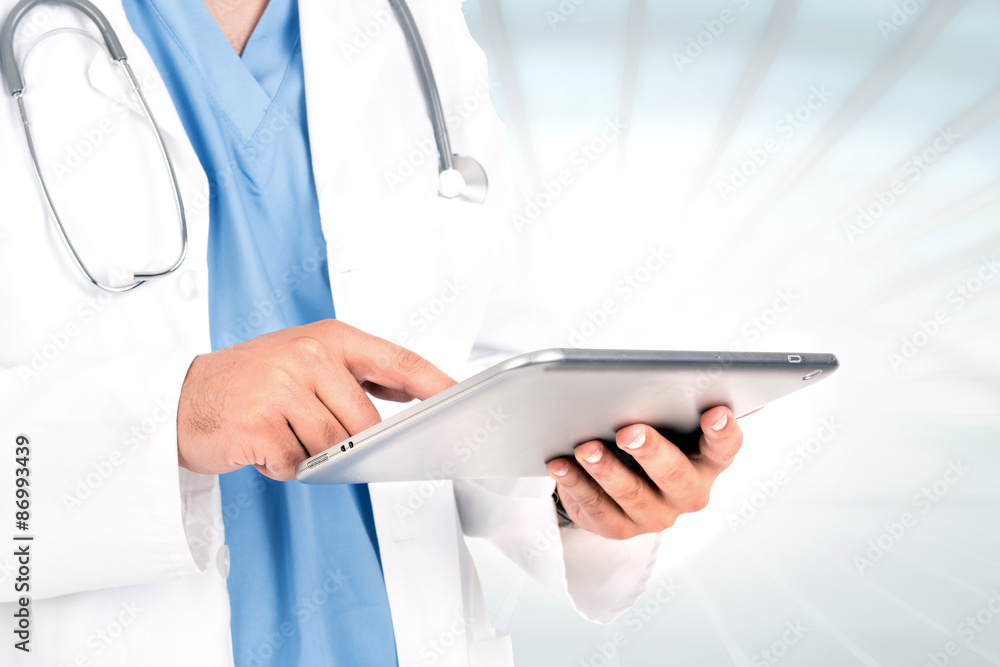 Doctor with tablet Doctor with tablet