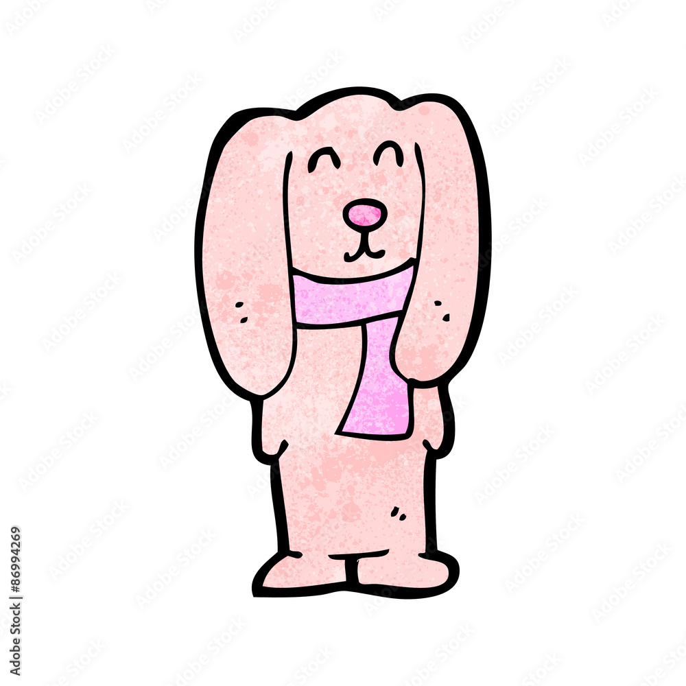 Obraz premium cartoon pink bunny rabbit